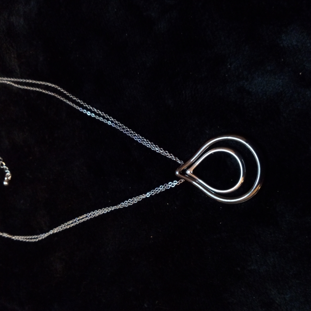 Lia Sophia Silver Teardrop Necklace